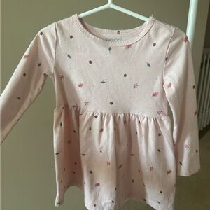 Carter's Light Pink Fall Leaves Toddler Casual dress